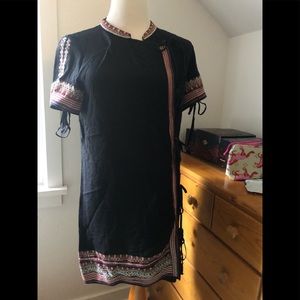 Doen La Paz Raw Silk Embroidered Dress